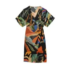 G.KERO Robe DANCING WOOD BLACK