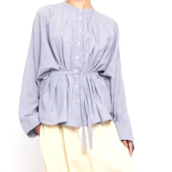 LAURENCE BRAS Blouse FER Blue 7 LAURENCE BRAS Blouse FER Blue -Robes Soldes Boutique laurence bras blouse fer blue 2