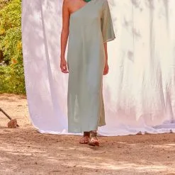 MARE DI LATTE Robe CHIRAZE ALMOND -Robes Soldes Boutique mare di latte robe chiraze almond 1