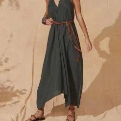 MARE DI LATTE Robe IVINA ARDOISE -Robes Soldes Boutique mare di latte robe ivina ardoise 4