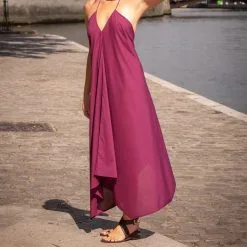 MARE DI LATTE Robe IVINA DARK PURPLE -Robes Soldes Boutique mare di latte robe ivina dark purple 2