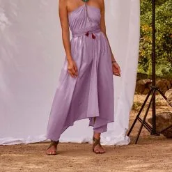 MARE DI LATTE Robe IVINA MAUVE MIST -Robes Soldes Boutique mare di latte robe ivina mauve mist 1