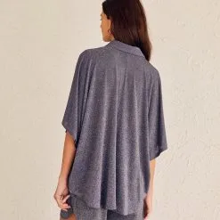 MOMONI Chemisier GENOVA BLUE -Robes Soldes Boutique momoni chemisier genova blue 2